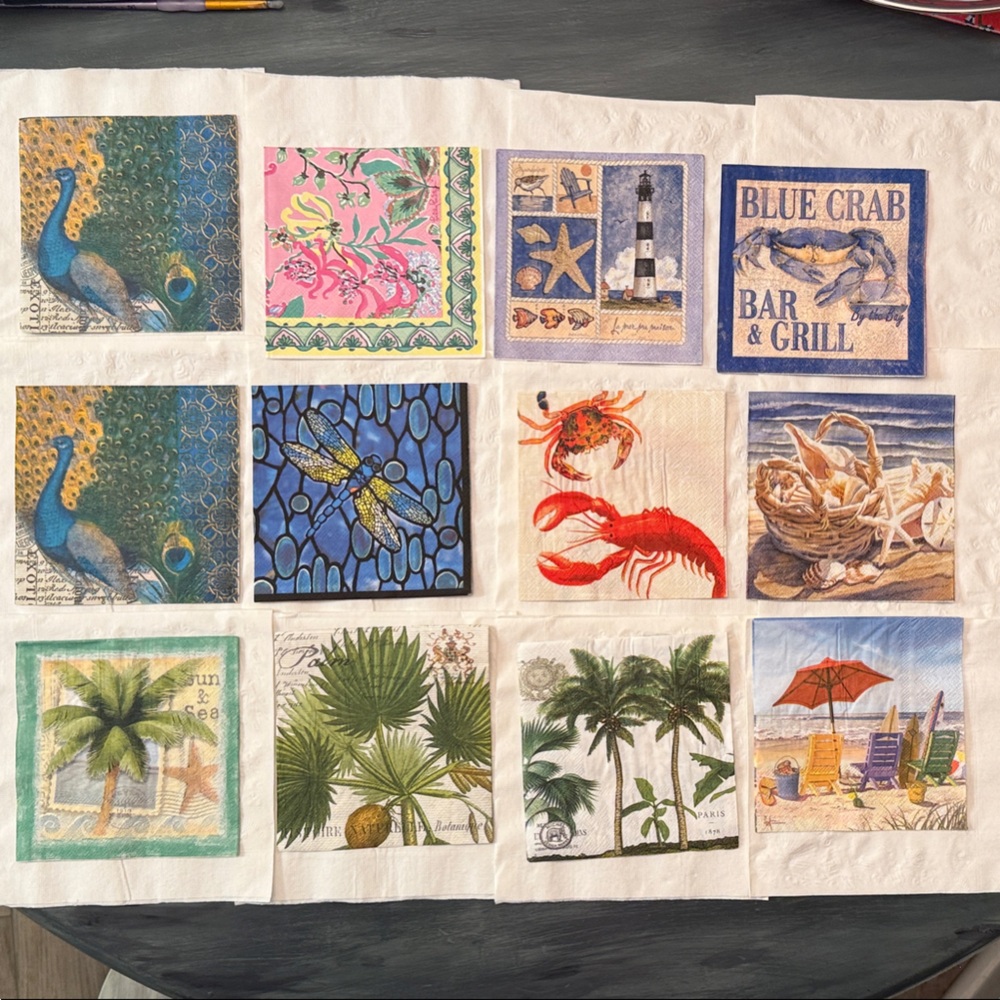 NO LONGER AVAILABLE Decopauge!! Assorted Coastal and Tropical Paper Napkins